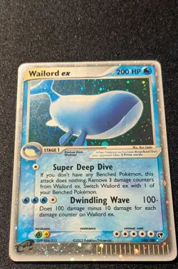 Pokemon EX SANDSTORM - #100/100 Wailord ex - Ultra Rare Holo - ENG - HP/DMG - Image 4