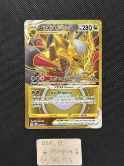 Pokemon Lost Origin - Giratina Vstar - 212/196 - GOLD Full Art Rare - MINT - Image 1