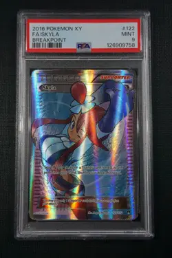 Pokemon XY Breakpoint Skyla Full Art #122 - PSA 9 - Image 1
