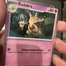 Pokemon Abra 063 Kadabra 064 Cosmos Holo Alakazam ex 050 Set Holo 151, Swirls A - Image 3