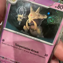 Pokemon Abra 063 Kadabra 064 Cosmos Holo Alakazam ex 050 Set Holo 151, Swirls A - Image 4