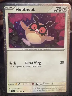 SWIRL Hoothoot 126/162 S&V Temporal Forces Cosmos Holo Promo Pokemon TCG 2024 NM - Image 1