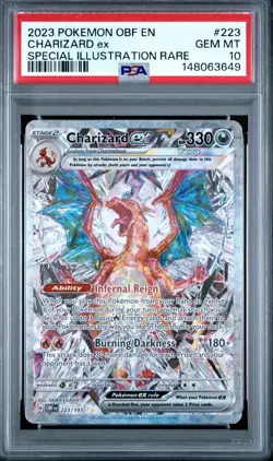 Pokemon Obsidian Flames - Charizard ex 223/197 PSA 10 Special Illustration Rare - Image 1