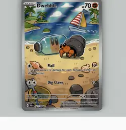 DWEBBLE 129/086 ILLUSTRATION RARE BLACK BOLT POKEMON NM - Image 1