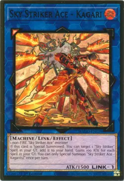 Yugioh! MP Sky Striker Ace - Kagari (Alternate Art) - MAGO-EN038 - Premium Gold - Image 1