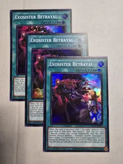 3X Yugioh Exosister Betrayal BPRO-EN066 Super Rare 1st Edition NM - Image 1