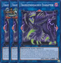 Yugioh! 3x Transcendosaurus Exaraptor MP24-EN391 Common 1st Ed NM - Image 1