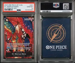 2025 One Piece English OP13-091 St Marcus Mars Alternate Art PSA 10 GEM MINT 💎 - Image 2