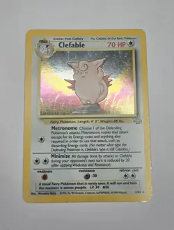 Pokemon Clefable Jungle Holo Rare 01/64 Unlimited English 1999 Single Card - Image 1