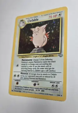Pokemon Clefable Jungle Holo Rare 01/64 Unlimited English 1999 Single Card - Image 2