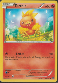 Torchic 25/160 - Common Pokemon XY Primal Clash Card - Image 3