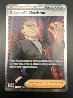 Pokemon - Giovanni's Charisma - 197/165 - Scarlet & Violet: 151 - Full Art Card - Image 1