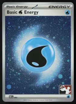 Pokemon Basic Water Energy (Cosmos Holo) MEE: 003 Prize Pack Series Cards - NM - Image 1
