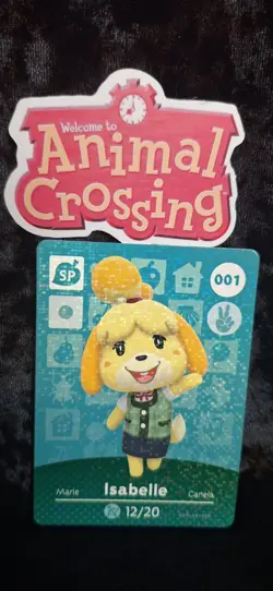 Animal Crossing Nintendo Amiibo Card Isabelle #001 SP Foil Card Authentic - Image 1