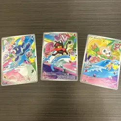 Pokemon First Partner Illustration Collection 3 card gen 7 Alola Set NM - Image 1