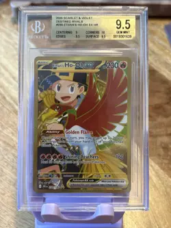 BGS 9.5 Destined Rivals Ethan's Ho-Oh EX Hyper Rare Card 239/182 - Image 1