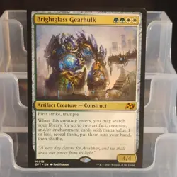 Magic: The Gathering Brightglass Gearhulk Artifact Creature 0191 DFT Green White - Image 1