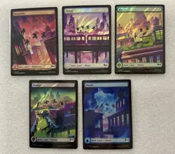 Magic The Gathering TMNT Surge Foil Roof Top Land Set - Image 1