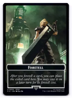Foretell // Treasure Double-Sided Token NM Commander: Final Fantasy MTG Regular - Image 1