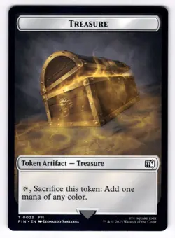 Foretell // Treasure Double-Sided Token NM Commander: Final Fantasy MTG Regular - Image 2