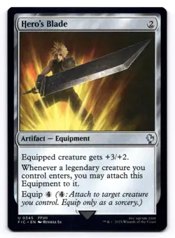 Hero's Blade NM Commander: Final Fantasy 0345 MTG Regular - Image 1