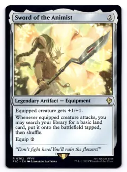 Sword of the Animist NM Commander: Final Fantasy 0362 MTG Regular - Image 1