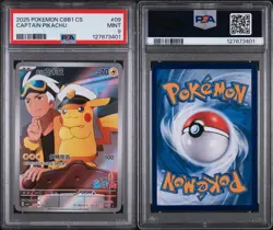 Pokemon Captain Pikachu PSA 9 09/09 Gem Pack CBB1 Chinese Full Art Graded - Image 3