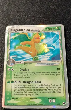 Pokemon EX DRAGON FRONTIERS - #91/101 Dragonite ex - Holo - ENG - Damaged - Image 4