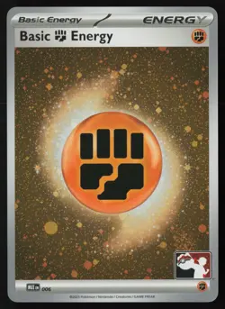 Pokemon Basic Fighting Energy - Cosmos Holo 006 MEE Prize Pack Series 8 - NM - Image 1