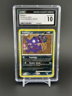 Pokemon Sableye 2007 Secret Wonders 63/132 – CGC 10 Gem Mint - Image 1