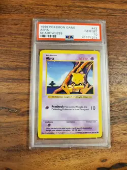PSA 10 BASE SHADOWLESS ABRA wotc mint pokemon - Image 1