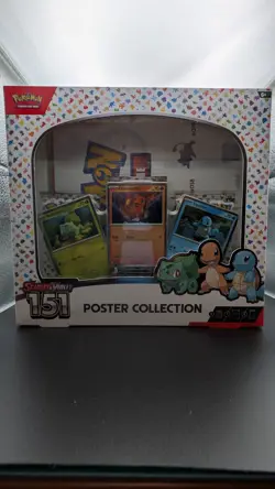 Pokemon TCG Scarlet & Violet 151 Poster Collection Box 3 Packs New Sealed - Image 1