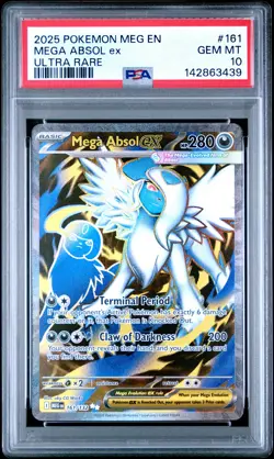 2025 POKEMON MEG EN-MEGA EVOLUTION ULTRA RARE #161 MEGA ABSOL EX PSA 10 - Image 1