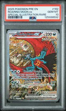 2025 POKEMON PRE EN-PRISMATIC EVOLUTIONS #162 ROARING MOON EX PSA 10 - Image 1