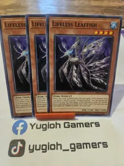 Yu-Gi-Oh Lifeless Leaffish X3 MP21 1st Edition Common Light Played - Image 1
