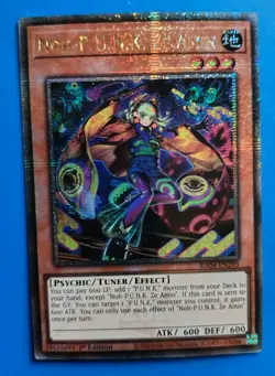 NM Yugioh EUROPRINT Noh-P.U.N.K. Ze Amin RA04-EN293 Quarter Century Secret Rare - Image 1