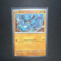 Riolu 076/132 Cosmos Holo - Mega Evolution - NM Pokemon Card - Image 1