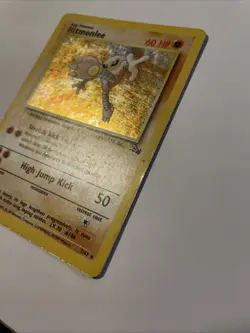 Pokemon Fossil Hitmonlee 7/62 Unlimited Holo Rare Card WOTC-LP-MP - Image 2