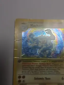 1st Edition Machamp 8/102 Holo Base Set Pokemon Card - Image 2