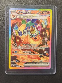 Pokemon TCG Flareon EX Prismatic Evolutions Holo Card 146/131 SV - Image 1