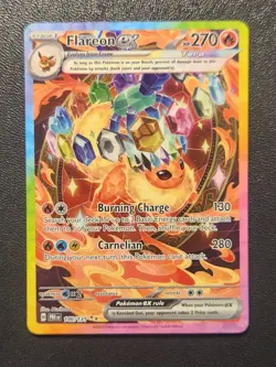 Pokemon TCG Flareon EX Prismatic Evolutions Holo Card 146/131 SV - Image 2