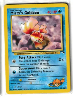 POKEMON GYM HEROES MISTY'S GOLDEEN CARD 85/132 - FREE P&P - Image 1