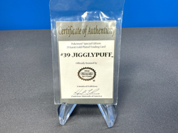 POKEMON JIGGLYPUFF 23K GOLD PLATED CARD BURGER KING 1999 POKEBALL BLUE BOX + COA - Image 4