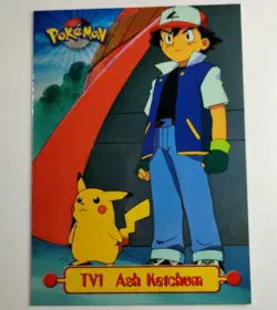 Topps Pokemon Animation Edition Ash Ketchum Card #TV1 Regular finish - Image 1