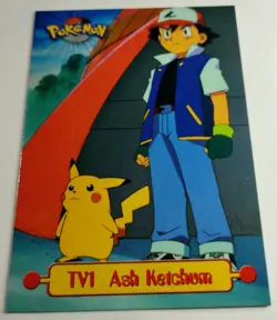Topps Pokemon Animation Edition Ash Ketchum Card #TV1 Regular finish - Image 2