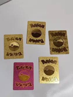 LOT OF 5 Charizard Gold Foil Card Lot VMAX GX Rare Holo Pokemon. FAN ART - Image 2