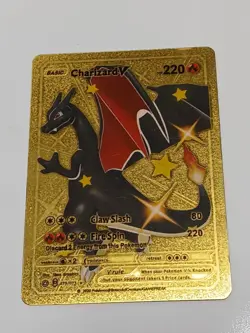 LOT OF 5 Charizard Gold Foil Card Lot VMAX GX Rare Holo Pokemon. FAN ART - Image 5