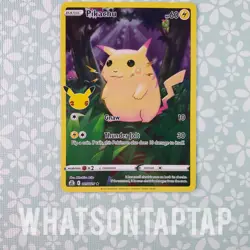 Pokemon Card Pikachu 005/025 Ultra Rare Sword Shield Celebrations Singles LP - Image 1