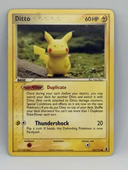Ditto 63/113 Delta Species EX Pokemon Pikachu Rare Card NM 2005 - Image 1