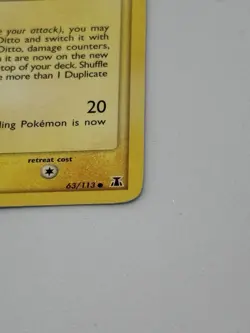Ditto 63/113 Delta Species EX Pokemon Pikachu Rare Card NM 2005 - Image 3